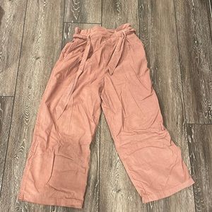 WORN ONCE American eagle flare corduroy pants with elastic waist and tie
